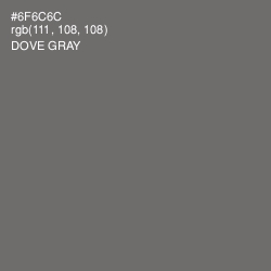 #6F6C6C - Dove Gray Color Image